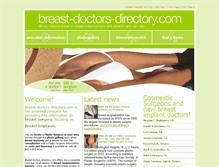 Tablet Screenshot of breast-doctors-directory.com